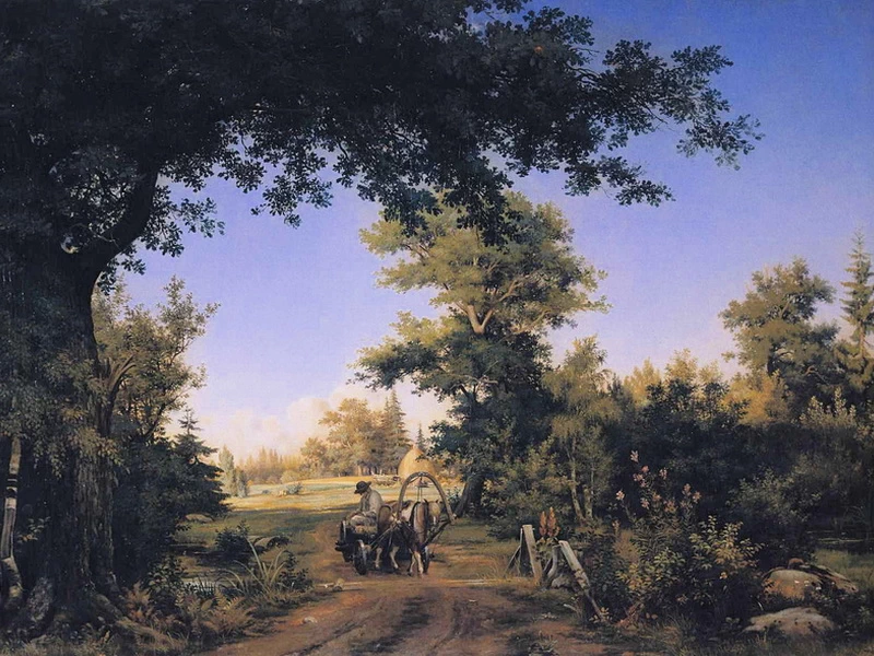 1832-Ivan Ivanovič Šiškin - Vista sulla periferia di San Pietroburgo, 1856